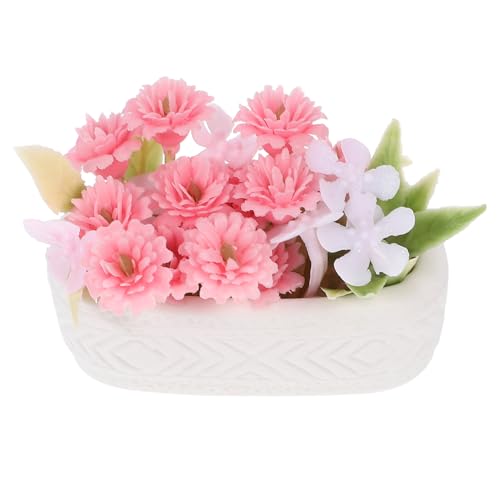 Toddmomy Simulierter Blumenständer Modelldekoration Blumentopfhaus Miniatur Topfblumen Mini Blumentopf Modell Blumenhandwerk Kleines Blumentopfhandwerk Kleines Bonsai von Toddmomy
