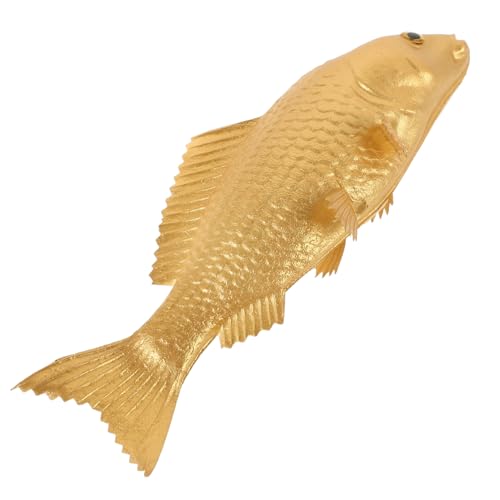 Toddmomy Simuliertes Fischspielzeug Meerestierfiguren Realistisches Fischspielzeug Simulation Von Tierfiguren Lebensechtes Simulationstiermodell Gefälschte Fischdekoration Golden Pu von Toddmomy