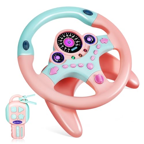 Toddmomy Simuliertes Lenkrad für Licht und Sound Drehbares Auto Steuerungs Robustes Kunststoff Lenkrad mit Basis in Geeignet für Mädchen und Jungen Lernen Toddmomy Simuliertes Lenkrad für Licht und Sound Drehbares Auto Steuerungs Robustes Kunststoff Lenkrad mit Basis in Geeignet für Mädchen und Jungen Lernen von Toddmomy