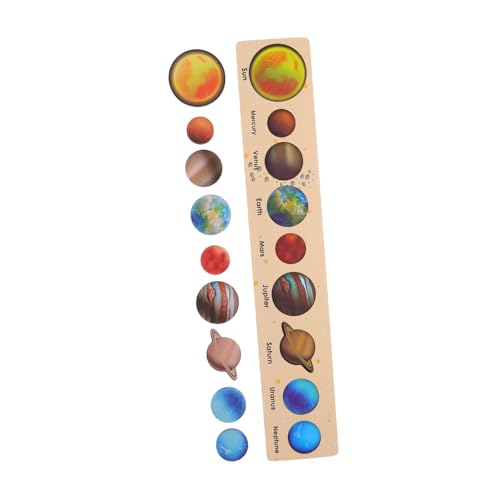 Toddmomy Solar System Puzzle aus Holz für Kleinkinder Montessori Lernspielzeug zur Planetenentdeckung Interaktives Weltraumspielzeug Kognitiven Fähigkeiten und Kreativität von Toddmomy