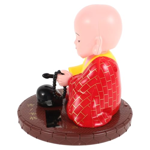 Toddmomy Solarbetriebene Wackelkopf Buddha Figur Lustiges Armaturenbrett zur Dekoration für Auto Büro und Zuhause Bringt Glück und Positive von Toddmomy