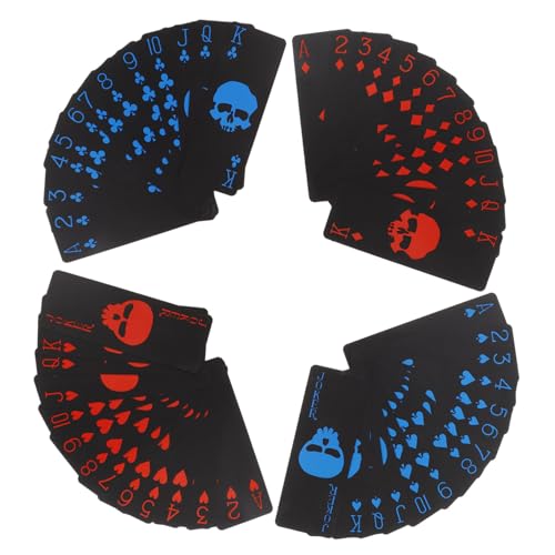 Toddmomy Spielkarten Halloween Spielkarten Pokerkarten Standard Spielkartendecks Luxus Kartendeck Getränke Winddicht Wasserdicht Kartenspiele von Toddmomy