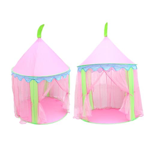 Toddmomy Spielzelt Mädchen Prinzessin Schloss Spielhaus Indoor Outdoor Hexagon Zelt mit Großzügigem Raum Fantasie Anregen Leicht Aufbaubar und Tragbar von Toddmomy