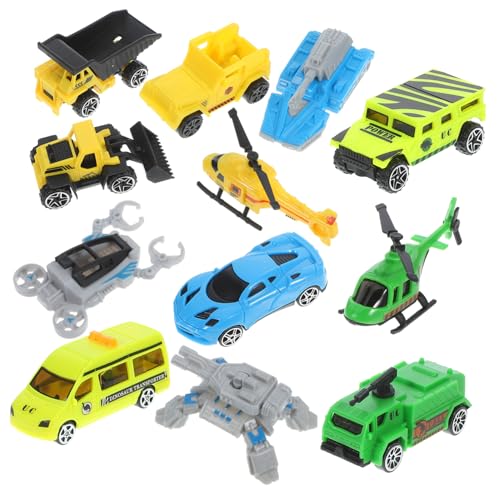 Toddmomy Spielzeugset Teiliges Engineering Auto Set Bunte Kunststoffmodelle für Jungen und Mädchen als und Dekoration Glatte Oberfläche Detailreiche Mini Fahrzeuge Zufällige Farbe von Toddmomy