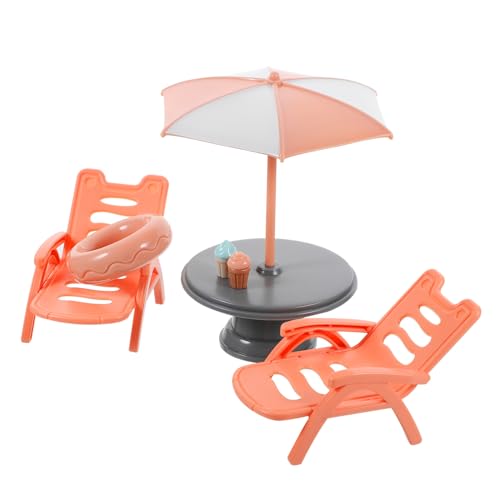 Toddmomy Strandstuhl Und Set Für Realistisches Für Puppenhäuser Und Miniaturzimmer Exquisite Verarbeitung Und Detailtreue Kreatives Und Deko von Toddmomy