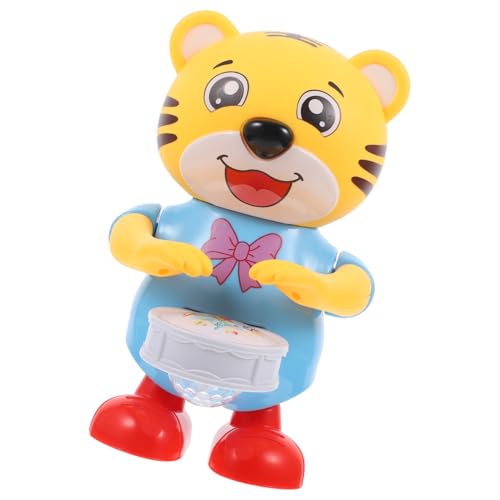 Toddmomy Tanzender Tiger Elektrisches Musikspielzeug für Interaktives mit und Trommeln Fördert Frühes Lernen Bunte Tischdekoration für Zufällige Farben als von Toddmomy