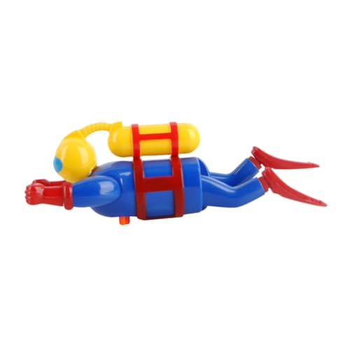 Toddmomy Taucherpuppe Karikatur Babybadwanne Badewanne Schwebend Tauchspielzeug Schwimmspielzeug Taucher Figur Aufziehen Kind Neugeborenes Tauchen Blue Plastik von Toddmomy