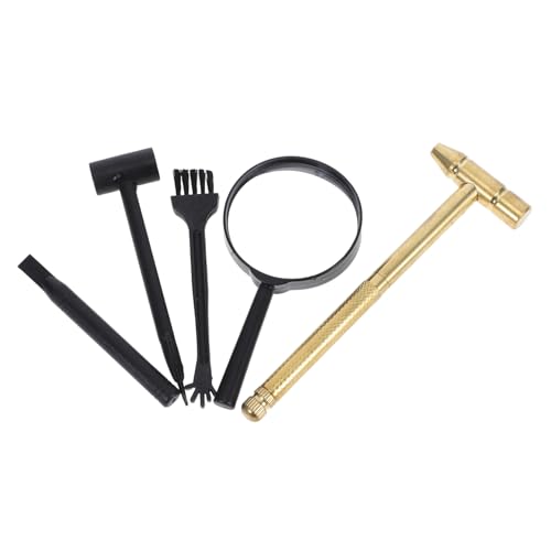Toddmomy Teiliges Archäologisches Ausgrabungsset für Langlebigem Hammer Meißel Pinsel und Lupe Sicheres Vielseitiges Grabungs für Jungen und Mädchen Outdoor Werkzeug für von Toddmomy
