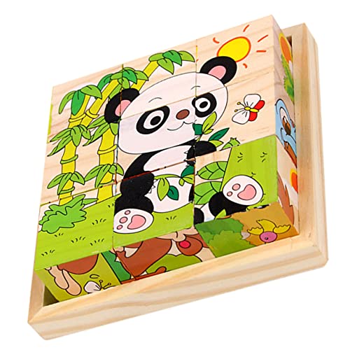 Toddmomy Teiliges Holzpuzzle für Kleinkinder Jahre Pädagogisches Lernspielzeug mit Sechsseitigen Tiermotiven Fördert Hand Auge Koordination und Kognitive Entwicklung bei Kindern von Toddmomy