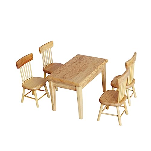 Toddmomy Teiliges Mini Puppenhaus Möbel Set aus Hochwertigem Holz Naturfarbene Miniatur Tisch Stuhl Kombination Glatt Verarbeitet als Puppenhaus Schlafzimmer Accessoire Toddmomy Teiliges Mini Puppenhaus Möbel Set aus Hochwertigem Holz Naturfarbene Miniatur Tisch Stuhl Kombination Glatt Verarbeitet als Puppenhaus Schlafzimmer Accessoire von Toddmomy