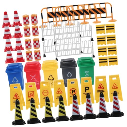 Toddmomy Teiliges Mini Verkehrszeichen Spielset aus Stabilem Kunststoff Pädagogisches Straßenschild für Interaktives Lernspielzeug für Verkehrssicherheit und Rollenspiele im Freien von Toddmomy