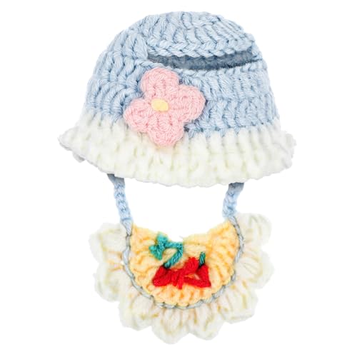 Toddmomy Teiliges Puppenkleidungsset für Puppen Handgefertigtes Häkelmützchen Spucktuch Elegantes Zubehör Kompatibel mit Labubu Vielseitig Pflegeleicht für Puppenfotos und Kreatives von Toddmomy