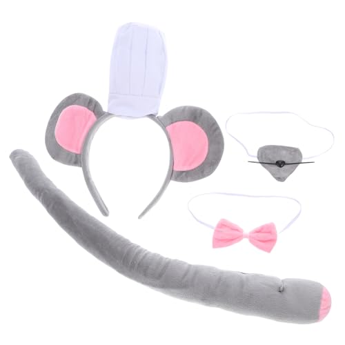 Toddmomy Kostüm Satz für Erwachsene Mausohren Stirnband Nase und Fliege für Karneval Halloween und Cosplay von Toddmomy