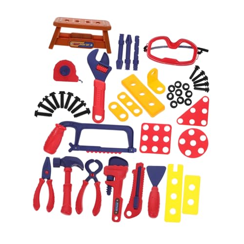 Toddmomy Teiliges Werkzeugset aus Kunststoff Lernspielzeug für Kleinkinder Realistisches Reparatur Handwerker Set Leicht und Handlich als Geschenk für Mädchen und Jungen von Toddmomy