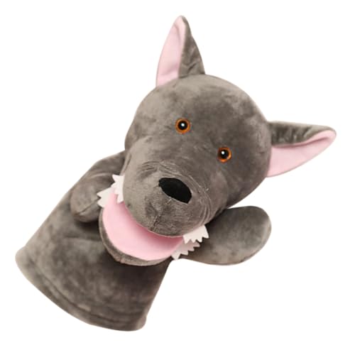 Toddmomy Tierische Handpuppe Wolf Plüsch Handpuppe für Erwachsene für Geschichtenerzählen Rollenspiele und Kreative Präsentationen Fördert Motorische Fähigkeiten von Toddmomy