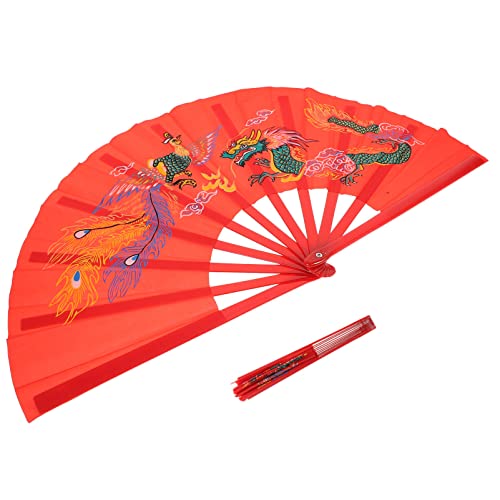 Toddmomy Traditioneller Faltbarer Tai Chi Handfächer Roter Chinesischer Kung Fu Tanzfächer für Festival Performance Party Dekoration und Tragbares Fitness zubehör Toddmomy Traditioneller Faltbarer Tai Chi Handfächer Roter Chinesischer Kung Fu Tanzfächer für Festival Performance Party Dekoration und Tragbares Fitness zubehör von Toddmomy