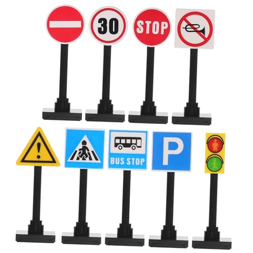 Toddmomy Traffic Signs Spielset für Ampel und Baustellenschilder Teiliges für Rollenspiele Kreative Verkehrsszenen und Lernspielzeug von Toddmomy
