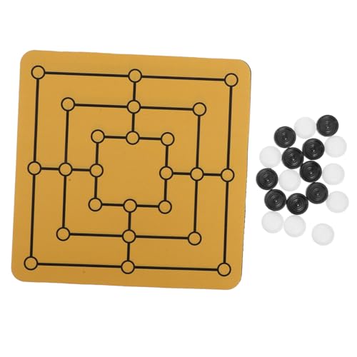 Toddmomy Tragbares Brettspiel Nine Mens Morris Klassisches Familienspiel Strategieförderndes Gesellschaftsspiel Für Zusammenkünfte Und Freizeitspaß von Toddmomy