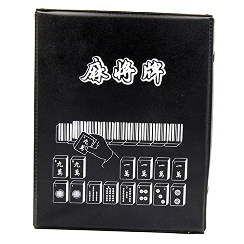 Toddmomy Tragbares Mahjong Spiel Mini Chinesisches Mahjong mit Gravierten Steinen Sicheres Robustes Reise Brettspiel für Familienparty und Interaktives Unterhaltungsspiel von Toddmomy
