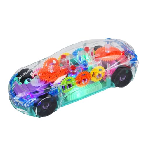 Toddmomy Transparentes Elektrisches Spielzeugauto mit Bunten Lichtern Musikfunktion und Beweglichen Zahnrädern Kreatives Kinderfahrzeug zum Interaktiven und Fördern der Zufällige Farbe Toddmomy Transparentes Elektrisches Spielzeugauto mit Bunten Lichtern Musikfunktion und Beweglichen Zahnrädern Kreatives Kinderfahrzeug zum Interaktiven und Fördern der Zufällige Farbe von Toddmomy