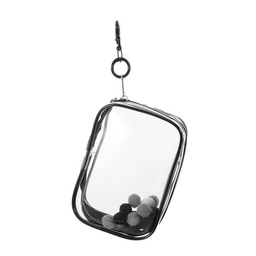 Toddmomy Kleine Transparente Puppentasche Für Plüschtiere Mit Schlüsselanhänger PVC Spielzeugaufbewahrung Reißverschlusstasche Durchsichtige Figurenvitrine Tragbarer Spielzeug von Toddmomy