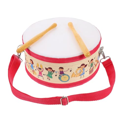 Toddmomy Trommelspielzeug Tragbare Doppelseitige Trommel Pädagogisches Musikinstrument Farbenfrohes Klopfinstrument für Kleinkinder Fördert Visuelle und Auditive Entwicklung von Toddmomy