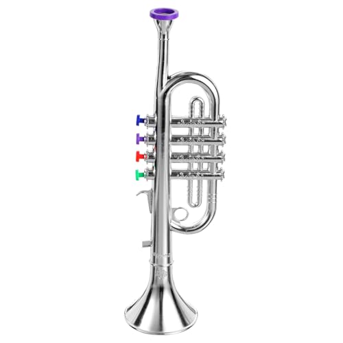 Toddmomy Trompete Simulierte Trompete Für Musikspiel Pädagogisches Instrument Für Partys Und Kreative Spielstunden Mit Bunten Tasten von Toddmomy