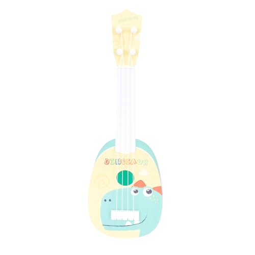 Toddmomy Ukulele Bunte Mini Plastik Saiteninstrument Pädagogisches Musikspielzeug für Anfänger Dinosaurier Design Lerninstrument für Jungen und Mädchen von Toddmomy