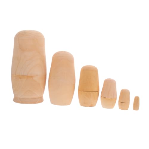 Toddmomy Unbemalten Holz Matroschkas DIY Doll Painting Base für Kreative Bastelideen und für Handarbeiten und Einzigartige Souvenirs von Toddmomy