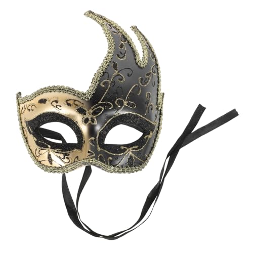 Toddmomy Venezianische Halbmaske für Karneval und Halloween Elegante Cosplay Maske Vielseitig Einsetzbar für Partys Hochzeiten und Bühnenaufführungen Komfortable und Stilvolle Maske für von Toddmomy