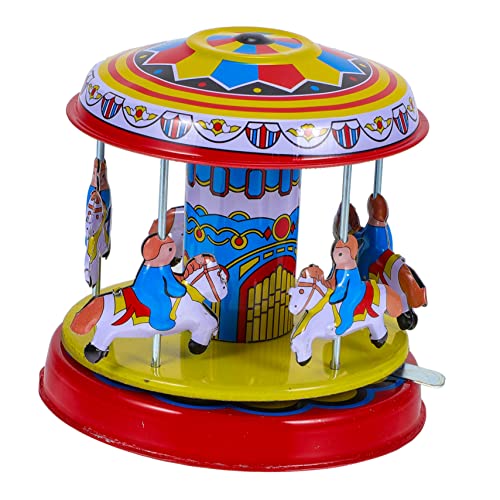 Toddmomy Vintage Aufzieh Karussellspielzeug aus Nostalgisches Deko Element für für Geburtstage und Feste Sicheres und Kreatives von Toddmomy