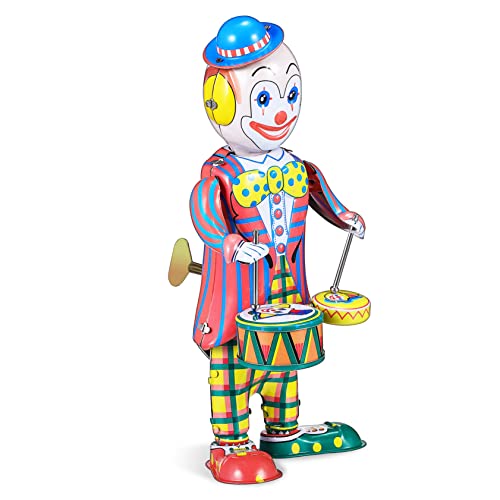 Toddmomy Vintage Clown Schlagzeuger Figur Dekoration für Retro Clownspielzeug für Bars Cafés und Kreative Raumdekoration von Toddmomy