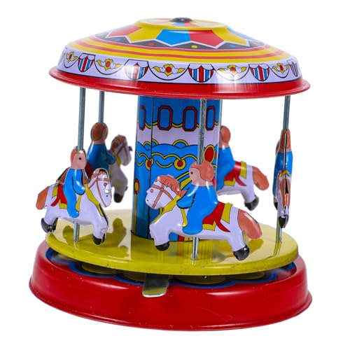 Toddmomy Vintage Karussell Retro Aufziehspielzeug für Nostalgisches Blechspielzeug für Partys und Sicher und Langlebig Fördert und Krabbeln von Toddmomy