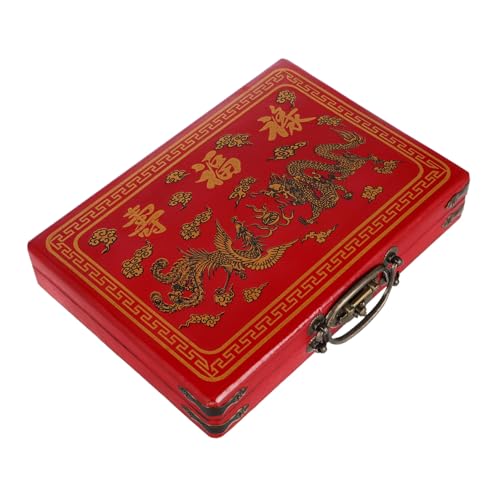 Toddmomy Vintage Mahjong Aufbewahrungsbox mit Griff Robuster Mahjong Organizer im Retro Stil Großer Stauraum aus Langlebigem Material und Haushaltsgegenstände Toddmomy Vintage Mahjong Aufbewahrungsbox mit Griff Robuster Mahjong Organizer im Retro Stil Großer Stauraum aus Langlebigem Material und Haushaltsgegenstände von Toddmomy