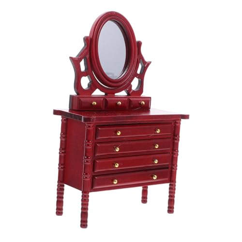 Toddmomy Vintage Mini Kommode Stabiles Puppenmöbel Zubehör für Mädchen Schlafzimmer und Wohnzimmerszenen von Toddmomy