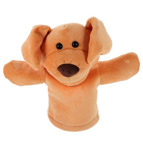 Toddmomy Weiche Cartoon Hund Handpuppe aus Plüsch Beweglicher Mund Interaktives Erzählspielzeug für Erwachsene Waschbar Fördert Kreativität und Spielerisches Lernen von Toddmomy