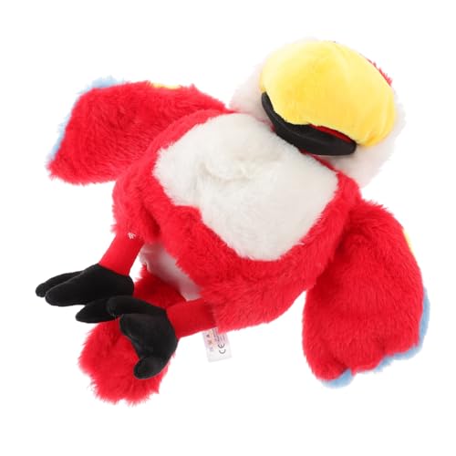 Toddmomy Weiches Plüsch Handpuppe Papagei mit Beweglichem Mund Interaktives Erzählspielzeug für Fördert Fantasie und Hand Auge Koordination zum Liebhaben und Rollenspiel von Toddmomy
