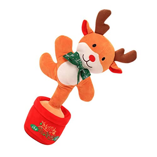 Toddmomy Weihnachtliches LED Plüschspielzeug mit Tanz und Singfunktion Sprechendes Elektrisches Weihnachtsdeko Highlight Leuchtender Rentier Kuscheltier Festliche Musikspielzeug Dekoration Toddmomy Weihnachtliches LED Plüschspielzeug mit Tanz und Singfunktion Sprechendes Elektrisches Weihnachtsdeko Highlight Leuchtender Rentier Kuscheltier Festliche Musikspielzeug Dekoration von Toddmomy