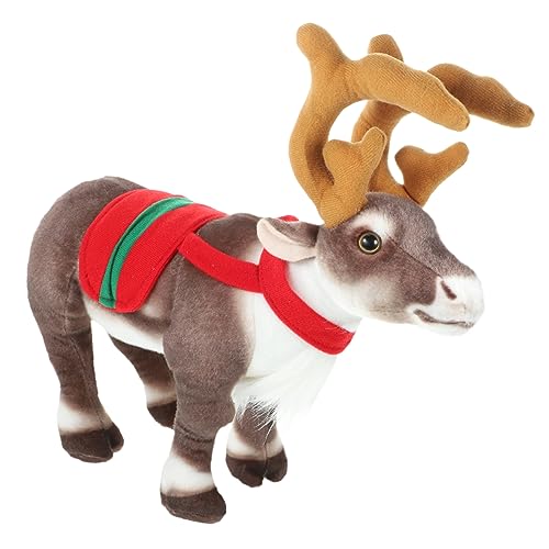 Toddmomy Weihnachtliches Plüsch Rentier Weiches Kuscheltier Dekorative Hirschfigur für Weihnachten Geburtstag Valentinstag Festliche Partyszene Toddmomy Weihnachtliches Plüsch Rentier Weiches Kuscheltier Dekorative Hirschfigur für Weihnachten Geburtstag Valentinstag Festliche Partyszene von Toddmomy