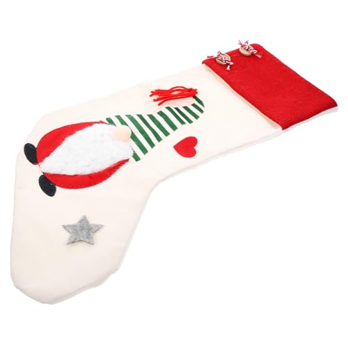 Toddmomy Weihnachtssocke Hängedekoration Nordische Weihnachtsstrümpfe Für Kaminverzierung Und Feiertagsdekoration Große Öffnung Für Süßigkeiten Und Kleine von Toddmomy