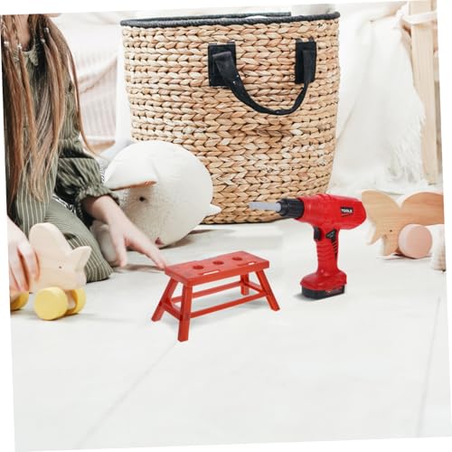 Toddmomy Werkzeugset Teilig mit Aufbewahrungsbox Stabiles Abs Material Elektrischer Bohrer Pädagogisches Lernspielzeug für Kreatives Rollenspiel und Reparaturspaß für Kleinkinder und von Toddmomy