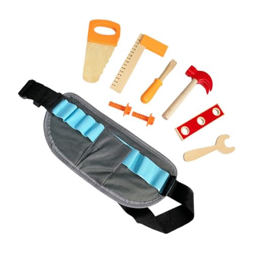 Toddmomy Werkzeugspielzeug Set Holz Teilig mit Umhängetasche Sicher Glatt Poliert Rollenspiel Pädagogisch für Jungen und Mädchen für Geburtstag und Weihnachten von Toddmomy