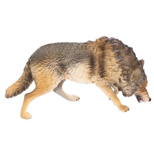 Toddmomy Wolf Statue Lebensechte Wolf Figur aus Dekorative Wildtier Figur für und Heimdekoration für Garten und Innenräume von Toddmomy
