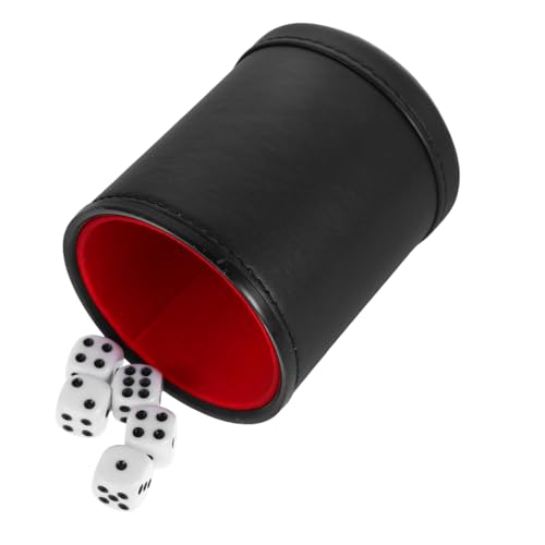 Toddmomy Würfelbecher Und Becher Würfelrollenbecher Würfelspiele Würfelrolltablett Standard-spielwürfel Fall Würfelschüttler Würfelstapelbecher Mini- Black Plastik von Toddmomy