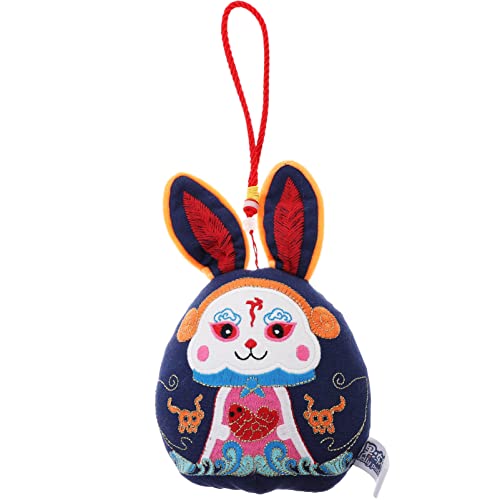 Toddmomy Wufu-Kaninchen-Verzierung Flauschiges Häschen Spielzeughase Häschen Zeug Hasen ausgestopfte Tiere Kaninchenverzierung ausgestopfter Hase Kaninchenpuppe Hasensachen Plüsch Blau von Toddmomy