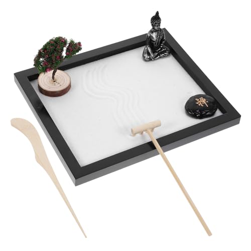 Toddmomy Zen Garten für Schreibtisch mit Buddha Statue Handgefertigte Sandkunst für Entspannung Dekorative Miniatur Sandbox Stilvolle Asiatische Tischdekoration für Büro und Zuhause Toddmomy Zen Garten für Schreibtisch mit Buddha Statue Handgefertigte Sandkunst für Entspannung Dekorative Miniatur Sandbox Stilvolle Asiatische Tischdekoration für Büro und Zuhause von Toddmomy