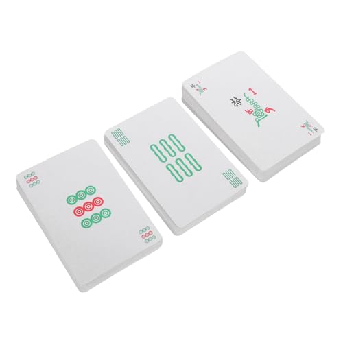 Toddmomy wasserdichte Kunststoff Spielkarten Mini Mahjong Outdoor Langlebig und Flexibel Kreative Unterhaltung für Zuhause Bar und Büro für Spieler und Mahjong Fans von Toddmomy