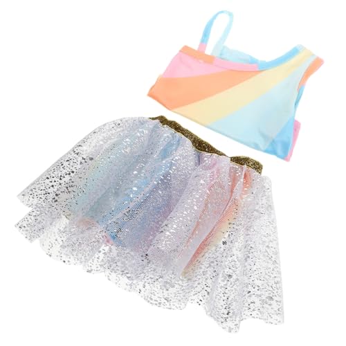 Toddmomy Tutu Rock für 18 Zoll Puppen Glitzerndes Ballettkleid für Mädchen Bequemes Puppenkleid für Partys und Verkleidungen Vielseitige Puppenkleidung für Kleinkinder von Toddmomy