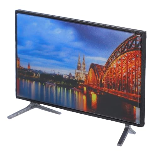 Tv für Puppenhaus Realistische LCD Anzeige Robustes Material Kreatives Design Kompatibel mit Puppenhauszubehör Perfektes Dekorationsspielzeug von Toddmomy
