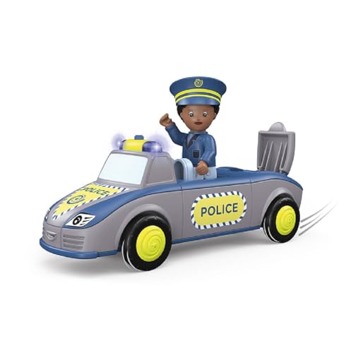 Toddys by siku 0148, Tom Trusty, 3-teiliges Polizeiauto mit Licht und Sound, Zusammensteckbar, Inkl. beweglicher Spielfigur, Hochwertiger Schwungradmotor, Blau/Grau, Ab 12 Monaten Toddys by siku 0148, Tom Trusty, 3-teiliges Polizeiauto mit Licht und Sound, Zusammensteckbar, Inkl. beweglicher Spielfigur, Hochwertiger Schwungradmotor, Blau/Grau, Ab 12 Monaten von Siku